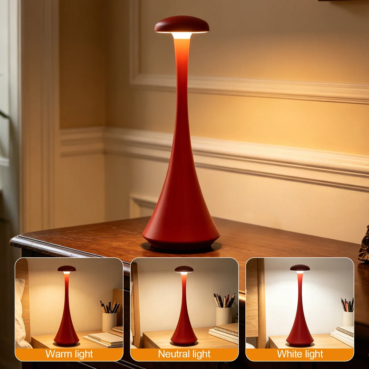 Cordless Mushroom Lamp