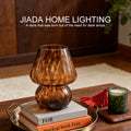 Amber Glass Mushroom Lamp